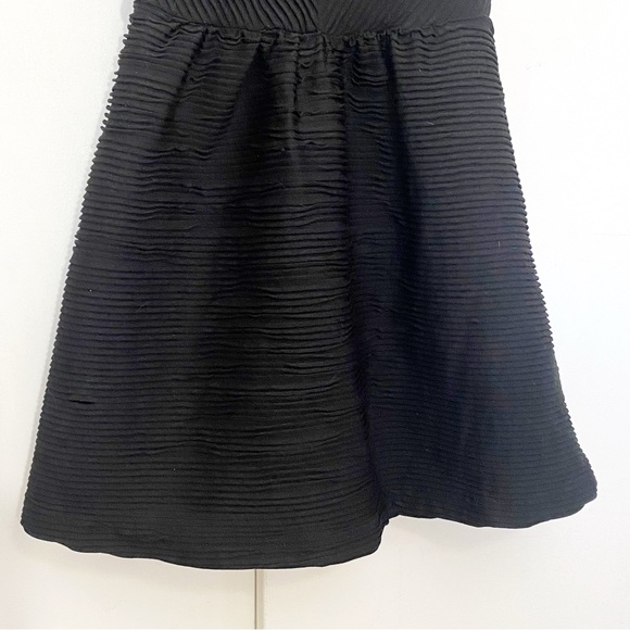 CANDIES all over mitred tiny pleats bow back sleeveless little black dress S - Picture 4 of 8